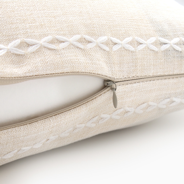 Наволочка декоративная Этель Косичка цвет молочный,45х45 см полиэстер