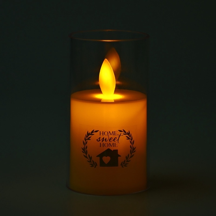 Свеча светодиодная, мод. СВ-23 &laquo;Sweet home&raquo;, 5,3 х 10,5 см.