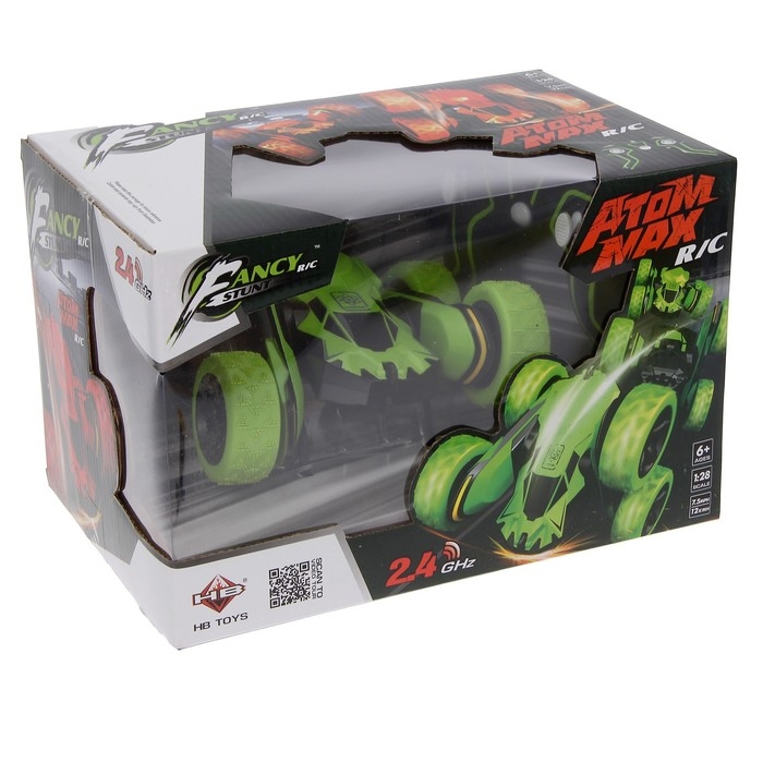 Машина-перевёртыш радиоуправляемая &laquo;Трюкач&raquo;, масштаб 1:28, с аккумулятором, цвет зелёный