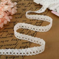 Кружево вязаное, 18 мм &times; 2,7 &plusmn; 0,5 м, цвет белый