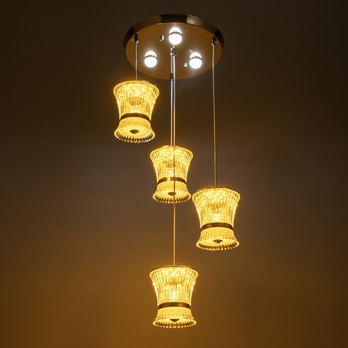 Светильник BayerLux Светильник BayerLux "Медея" 4LED+3LED 41Вт ПДУ золото 40х40х100см