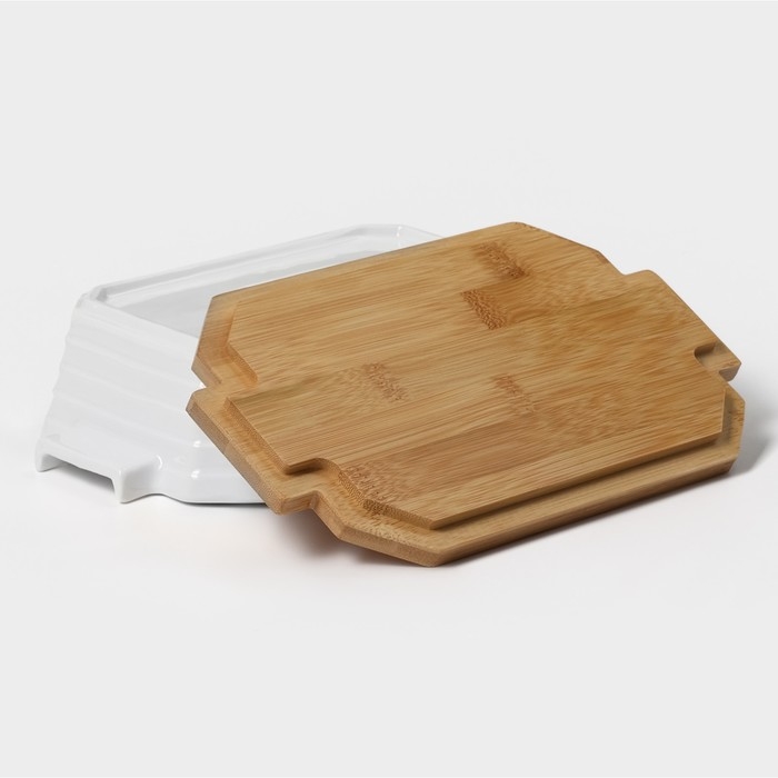 Форма для выпечки из жаропрочной керамики BellaTenero, 1000 мл, 25,6&times;14,9&times;6,2 см, цвет белый