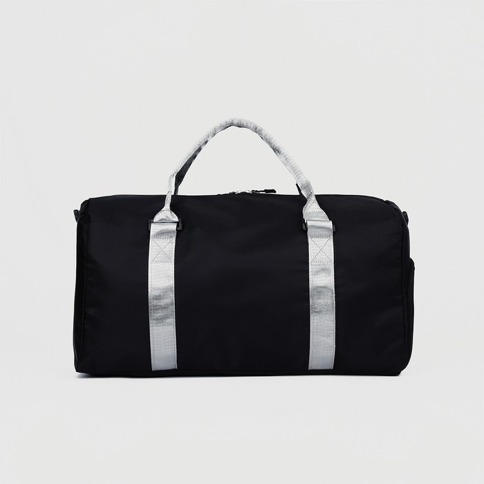 Сумка спорт Choose your way 50х26х30, отд на молн, отд д/обуви, черный, серебристая ручка Сумка спорт Choose your way 50х26х30, отд на молн, отд д/обуви, черный, серебристая ручка