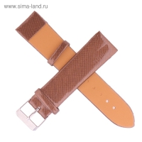 Ремешок для часов "Соломон", 20 мм, экокожа, l-15 см, св. коричневый Ремешок для часов "Соломон", 20 мм, экокожа, l-15 см, св. коричневый