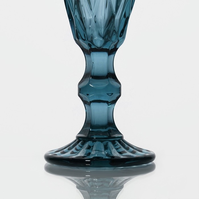 Бокал для шампанского стеклянный Magistro &laquo;Круиз&raquo;, 160 мл, 7&times;20 см, цвет синий