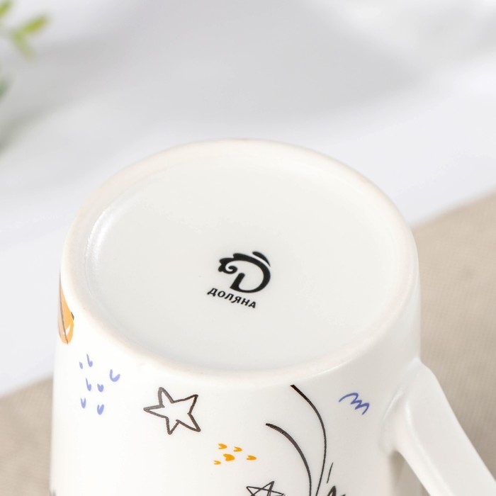 Кружка фарфоровая Доляна «Моей яркой звёздочке», 380 мл, цвет белый Кружка фарфоровая Доляна «Моей яркой звёздочке», 380 мл, цвет белый