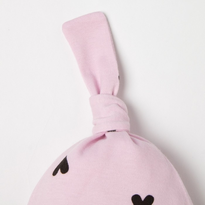 Набор: боди, штанишки и шапочка Крошка Я "Сердечки", рост 86-92 см