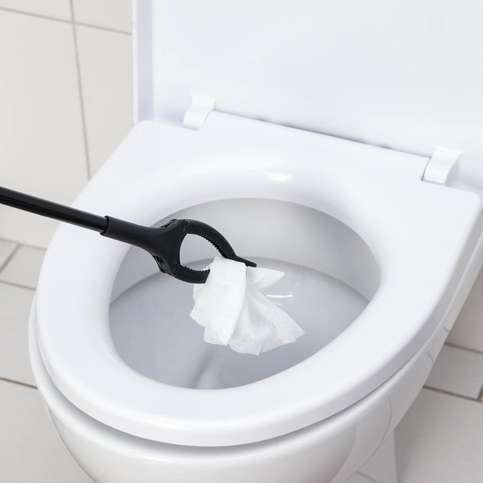 Захват для мусора, 9×96 см, пластиковые держатели, цвет чёрный Захват для мусора, 9×96 см, пластиковые держатели, цвет чёрный