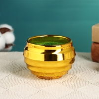 Флористическое кашпо "Ода" золото, 8х8х6см Флористическое кашпо "Ода" золото, 8х8х6см