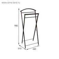 Вешалка костюмная &laquo;Контур&raquo;, 44&times;31&times;98 см, цвет медный антик