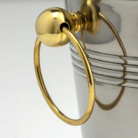 Ведро для льда из нержавеющей стали «Классик», 2,1 л, 20,5×15,5×17 см, золотые ручки, 201 сталь Ведро для льда из нержавеющей стали «Классик», 2,1 л, 20,5×15,5×17 см, золотые ручки, 201 сталь