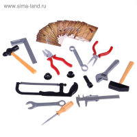 Набор инструментов «Супер мастер», с обучающими карточками, 13 элементов Набор инструментов «Супер мастер», с обучающими карточками, 13 элементов