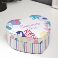 Шкатулка кожзам для украшений сердце "Лето в разгаре" 7х14х17 см Шкатулка кожзам для украшений сердце "Лето в разгаре" 7х14х17 см