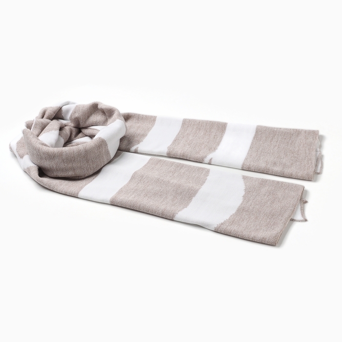 Шарф женский двусторонний MIST бежевый, размер 47*226см Шарф женский двусторонний MIST бежевый, размер 47*226см