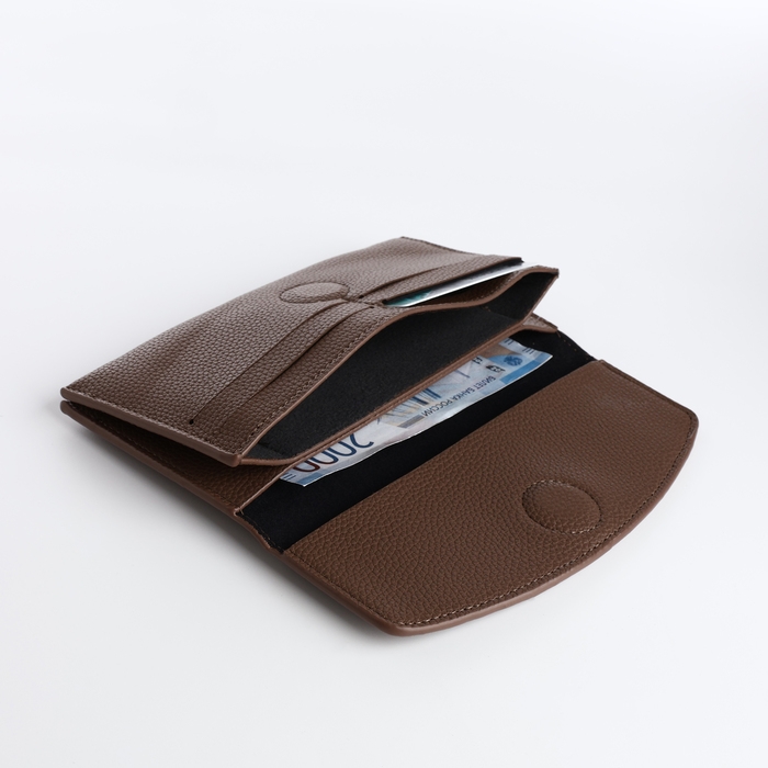 Кошелёк женский на магните, цвет коричневый Кошелёк женский на магните, цвет коричневый