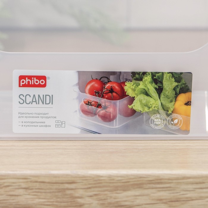 Корзина для хранения Scandi, 3,1 л, 24&times;17&times;9 см, цвет прозрачный