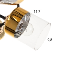 Люстра "Гардера" 6х60Вт Е27 Коричневый, золото 70,5х32,5х21см Люстра "Гардера" 6х60Вт Е27 Коричневый, золото 70,5х32,5х21см