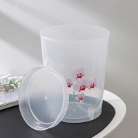 Горшок для орхидей с поддоном, 3,5 л, пластиковый, цвет прозрачный Горшок для орхидей с поддоном, 3,5 л, пластиковый, цвет прозрачный