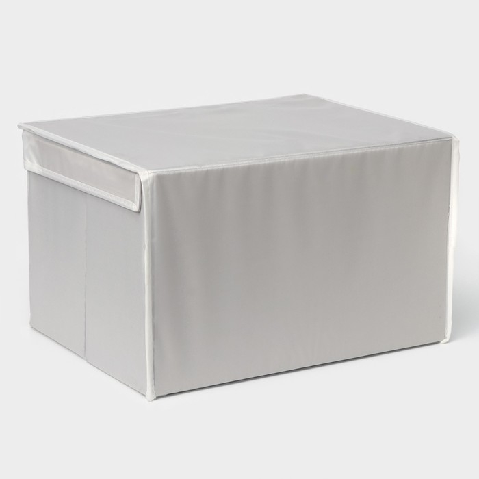 Короб стеллажный для хранения с крышкой LaDо́m, 40&times;30&times;25 см, цвет серый