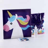 Аппликация помпошками &laquo;Единорог&raquo;, размер &mdash; 20 &times; 20 см, клей 30 мл