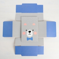 Коробка подарочная складная, упаковка, &laquo;Медвежонок&raquo;, 15 х 15 х 8 см