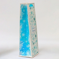 Новый год. Пакет подарочный новогодний под бутылку &laquo;Мороз&raquo;, 13 x 36 x 10 см.