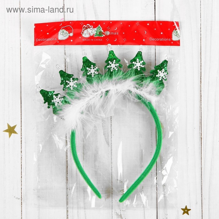 Карнавальный ободок «Ёлочки», световой Карнавальный ободок «Ёлочки», световой