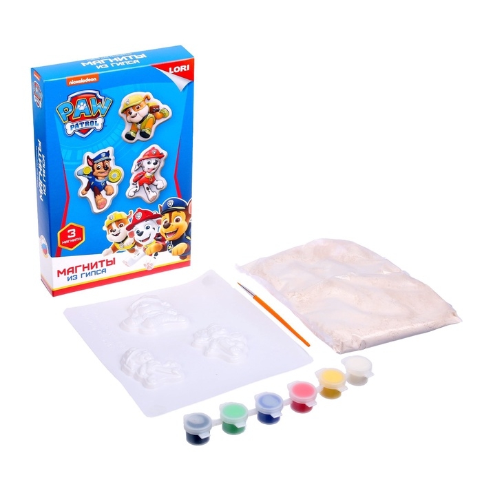 Магниты из гипса &laquo;Щенячий патруль. Гончик, Крепыш и Маршалл&raquo;