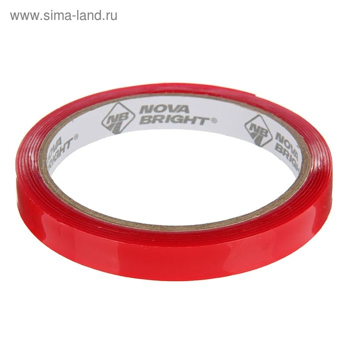 Клейкая лента Nova Bright, прозрачная, двусторонняя, акриловая, 12 мм х 2 м Клейкая лента Nova Bright, прозрачная, двусторонняя, акриловая, 12 мм х 2 м
