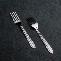 Вилка столовая «Мираж», h=19 см, толщина 0.8 мм, цвет серебряный Вилка столовая «Мираж», h=19 см, толщина 0.8 мм, цвет серебряный