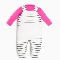 Комплект для девочки (боди, комбинезон) Крошка Я "Love", рост 62-68 см