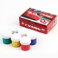 Гуашь 6 цветов по 10 мл, Тачки Гуашь 6 цветов по 10 мл, Тачки