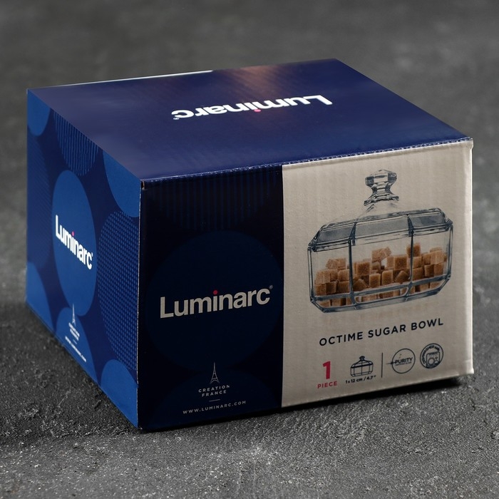 Сахарница стеклянная OCTIME, 400 мл, d=12 см Сахарница стеклянная OCTIME, 400 мл, d=12 см