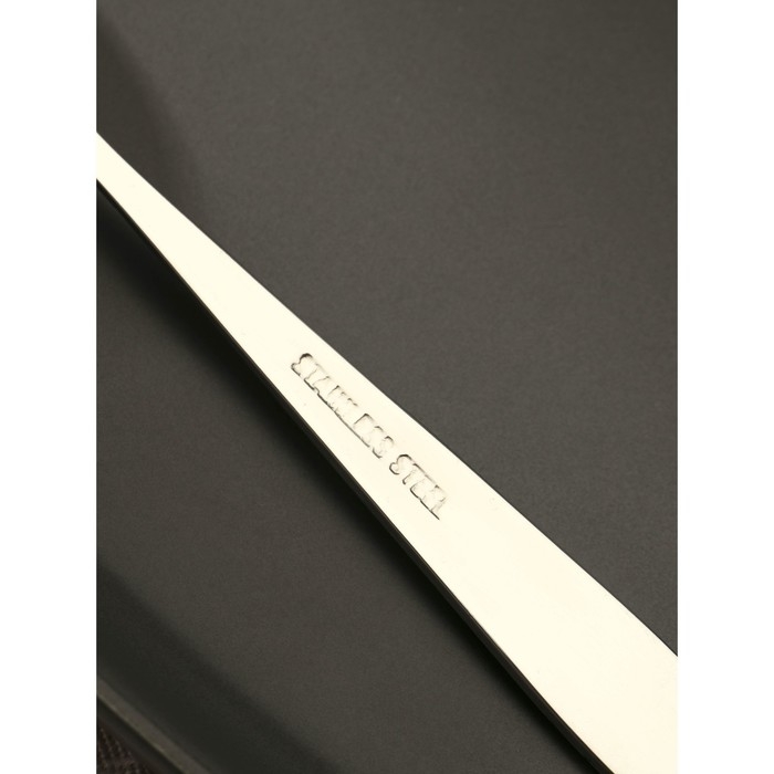 Набор столовых приборов из нержавеющей стали «Элегант», 24 предмета, на подставке, цвет серебряный Набор столовых приборов из нержавеющей стали «Элегант», 24 предмета, на подставке, цвет серебряный