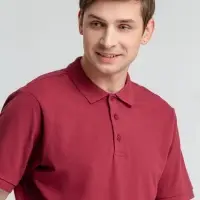 Рубашка поло мужская Neptune вишнево-красная, размер S