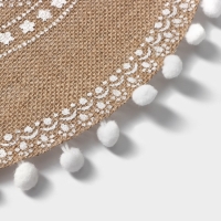 Салфетка сервировочная на стол Доляна &laquo;Африка&raquo;, 38&times;38 см, цвет белый