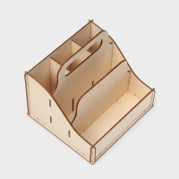 Подставка - органайзер деревянный для специй с ручкой Доляна, 17&times;16&times;16 см