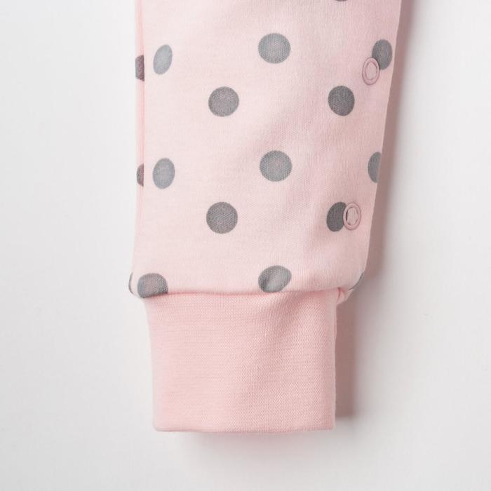 Комбинезон Крошка Я "Горошек", розовый, рост 86-92 см