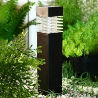 Садовый светильник на солнечной батарее &laquo;Столбик&raquo;, 6 &times; 39 &times; 6 см, 1 LED, свечение тёплое белое