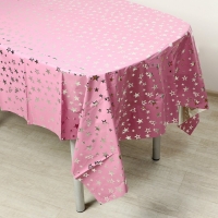 Скатерть &laquo;Звёзды&raquo;, 137 &times; 183 см, цвет розовый