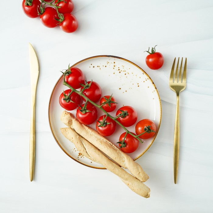 Столовые приборы из нержавеющей стали Magistro &laquo;Оску базис&raquo;, 4 предмета, цвет золотой