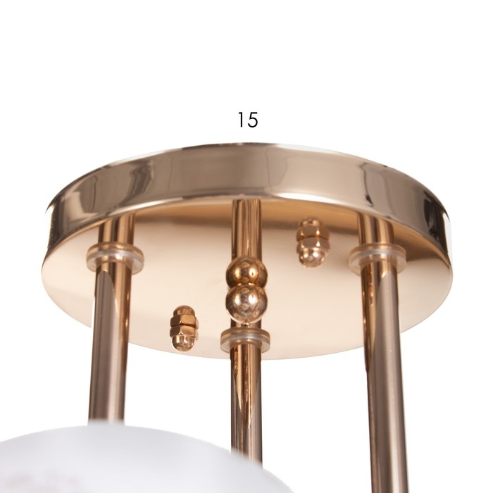 Люстра Люстра "Оливия" 3х60Вт Е27 Золото, белый 48х48х28см