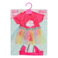 Одежда для пупсов &laquo;Единорожка&raquo;, боди, юбка и повязка