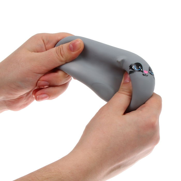 Антистресс сквиш мялка &laquo;Мяу&raquo;,с пастой, в пакете