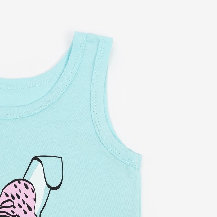 Комплект для девочки (майка, трусы), цвет голубой, рост 116 см Комплект для девочки (майка, трусы), цвет голубой, рост 116 см