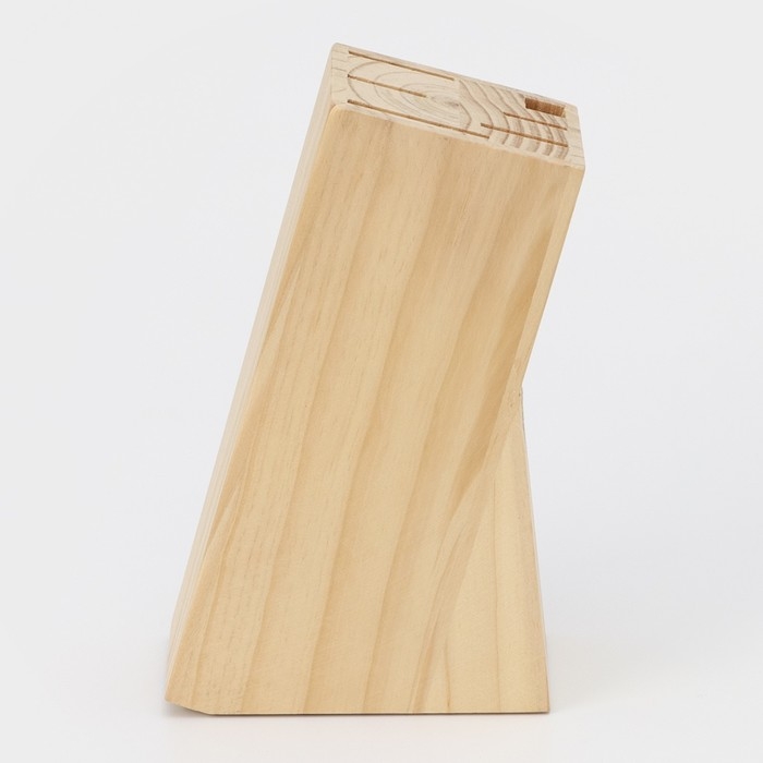 Набор ножей кухонных на подставке Доляна &laquo;Кронос&raquo;, 7 предметов: 5 ножей, мусат и ножницы, цвет чёрный