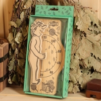 Термометр для бани и сауны "Банщик" 25,5х12,5 см, деревянный, Добропаровъ Термометр для бани и сауны "Банщик" 25,5х12,5 см, деревянный, Добропаровъ