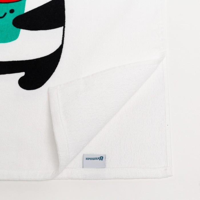 Полотенце-пончо детское махровое Крошка Я &laquo;Панда&raquo; 60х120см, 100% хлопок, 300гр/м2