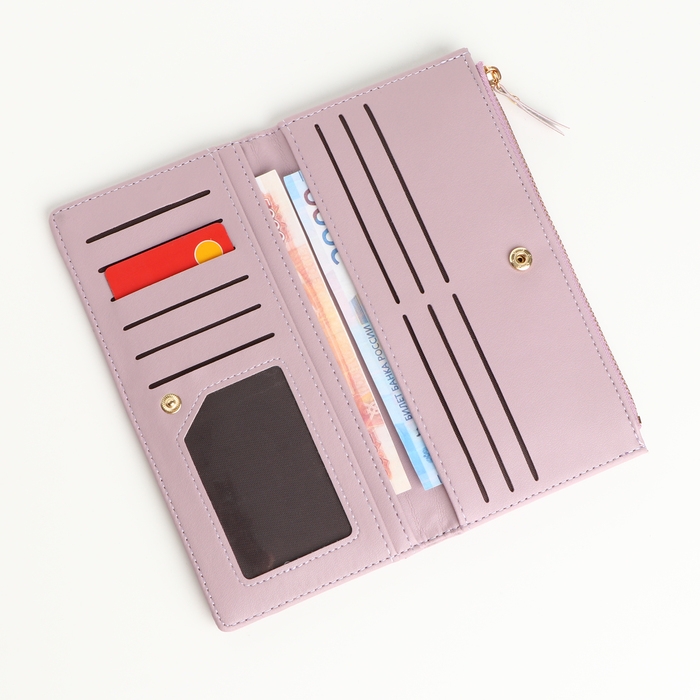 Кошелёк женский на магнитах, цвет розовый