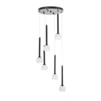 Светильник "Жозефина" 6х3Вт G4 Чёрный 30х30х180см